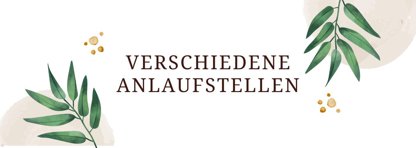 Verschiedene Anlaufstellen